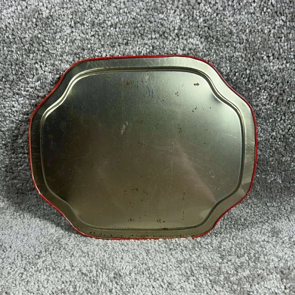 Vintage‎ Strawberry Metal Tin Tray Collectible Strawberries Hong Kong 8x6
